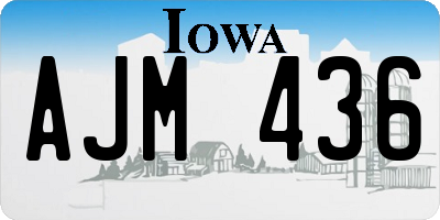 IA license plate AJM436