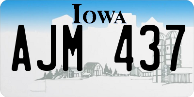 IA license plate AJM437