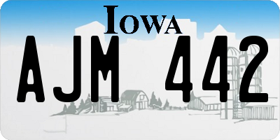 IA license plate AJM442