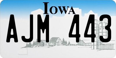 IA license plate AJM443