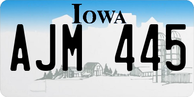 IA license plate AJM445