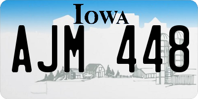 IA license plate AJM448