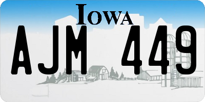 IA license plate AJM449