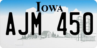 IA license plate AJM450