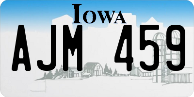 IA license plate AJM459