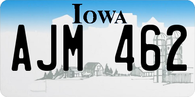 IA license plate AJM462