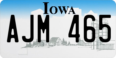 IA license plate AJM465