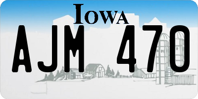 IA license plate AJM470