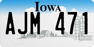IA license plate AJM471