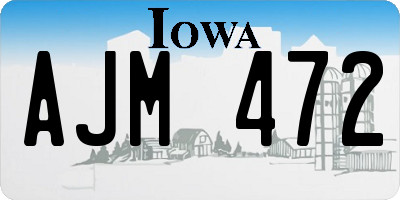 IA license plate AJM472