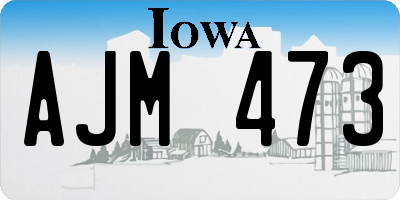 IA license plate AJM473