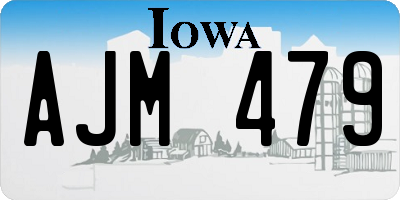 IA license plate AJM479