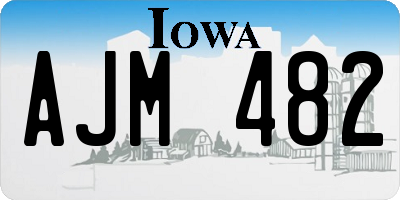 IA license plate AJM482