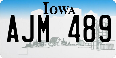 IA license plate AJM489