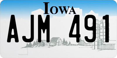 IA license plate AJM491