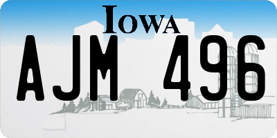 IA license plate AJM496