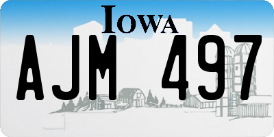 IA license plate AJM497
