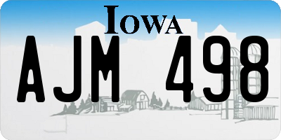 IA license plate AJM498