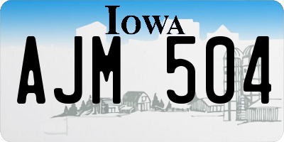 IA license plate AJM504