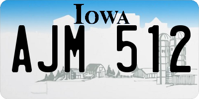 IA license plate AJM512