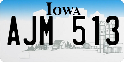IA license plate AJM513