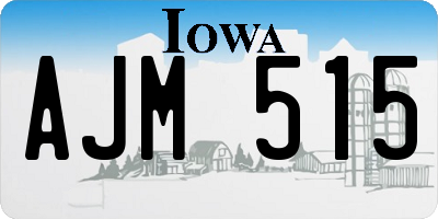 IA license plate AJM515