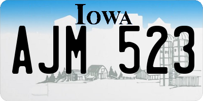 IA license plate AJM523