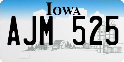 IA license plate AJM525