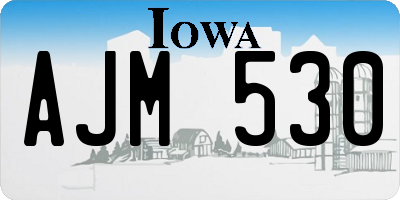 IA license plate AJM530