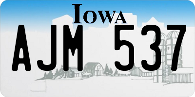 IA license plate AJM537