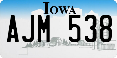IA license plate AJM538