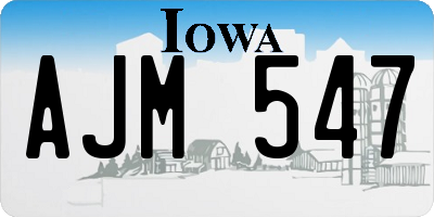 IA license plate AJM547