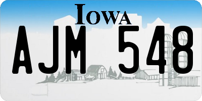 IA license plate AJM548