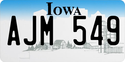 IA license plate AJM549