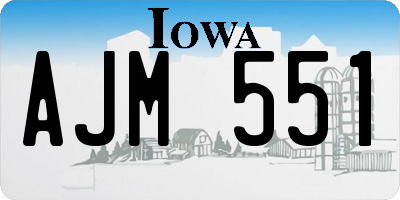 IA license plate AJM551
