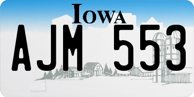 IA license plate AJM553