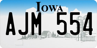 IA license plate AJM554