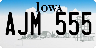 IA license plate AJM555
