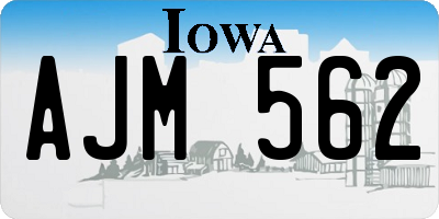 IA license plate AJM562