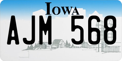 IA license plate AJM568