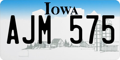 IA license plate AJM575