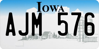 IA license plate AJM576