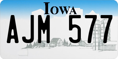 IA license plate AJM577
