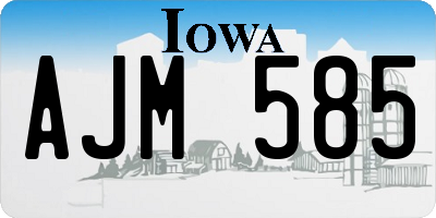 IA license plate AJM585