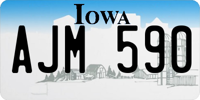 IA license plate AJM590