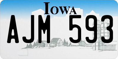 IA license plate AJM593