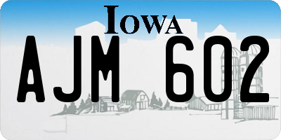 IA license plate AJM602