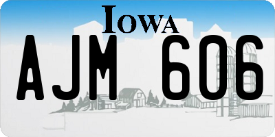 IA license plate AJM606