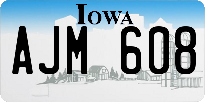 IA license plate AJM608