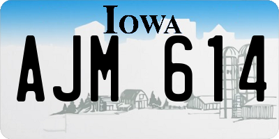 IA license plate AJM614